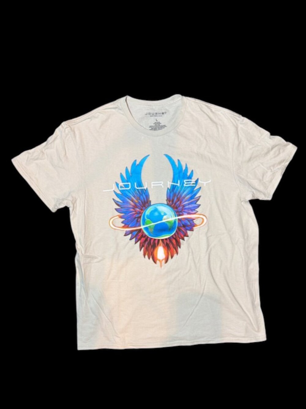 NEW Journey Band Beige Short Sleeve T-Shirt